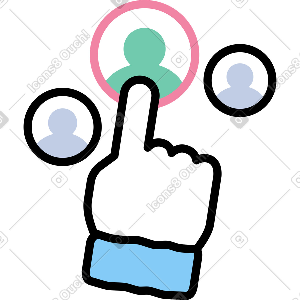 Selezione delle risorse umane illustrazione in stile Notes scarica in PNG, SVG