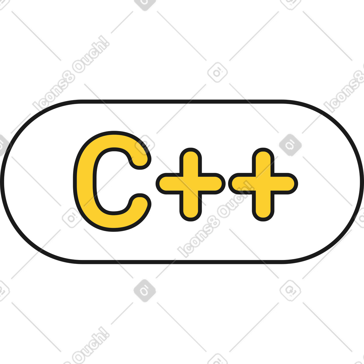 Segno c++ illustrazione in stile Taxi scarica in PNG, SVG