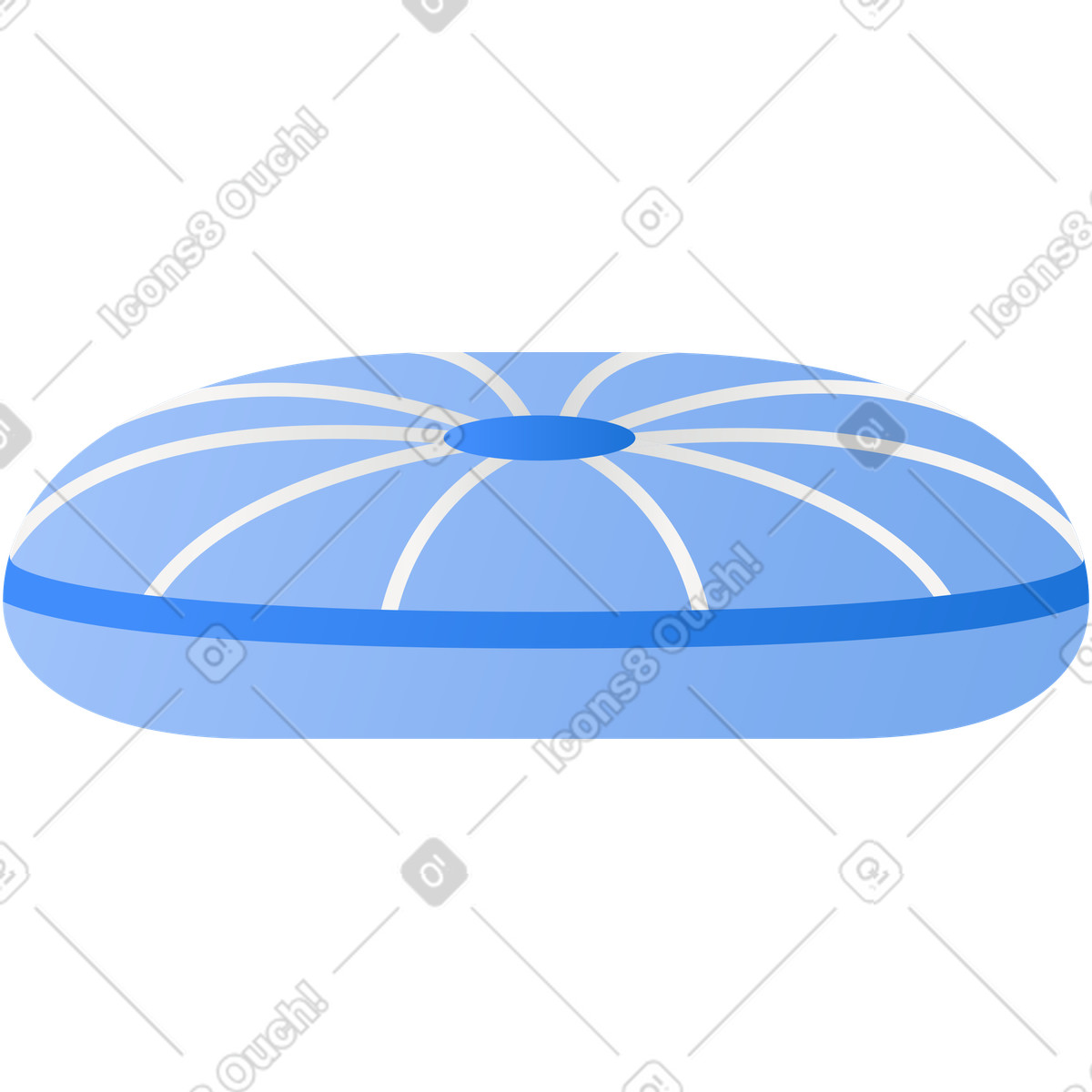 Cuscino blu illustrazione in stile Clip scarica in PNG, SVG