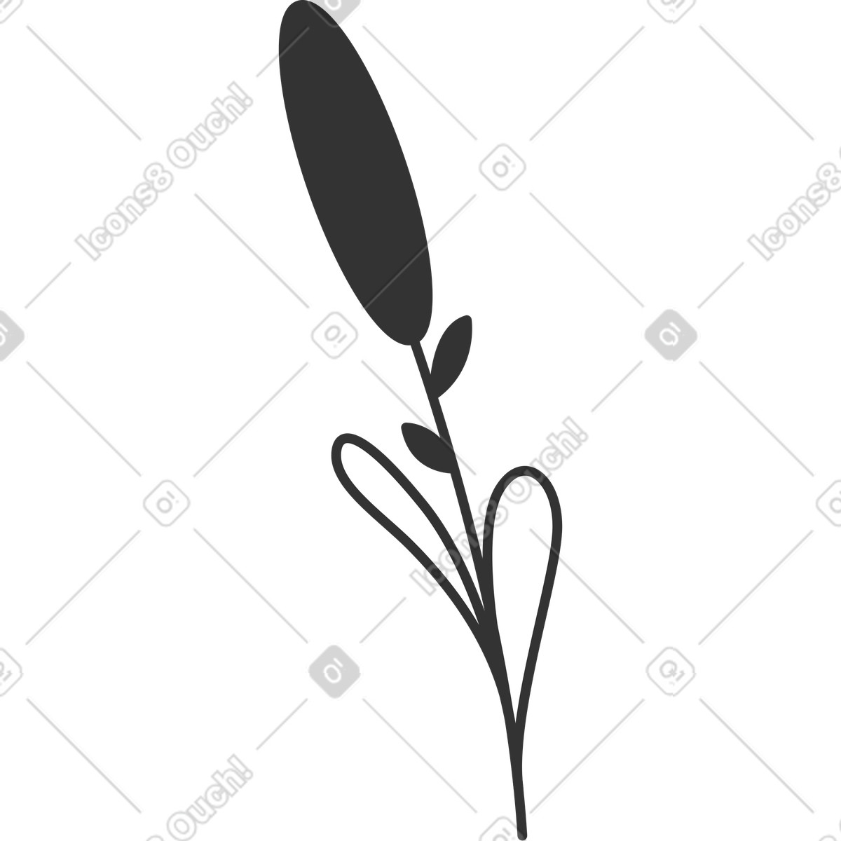 下载 Crayon 风格的 芦苇 插画，支持 PNG、SVG 格式