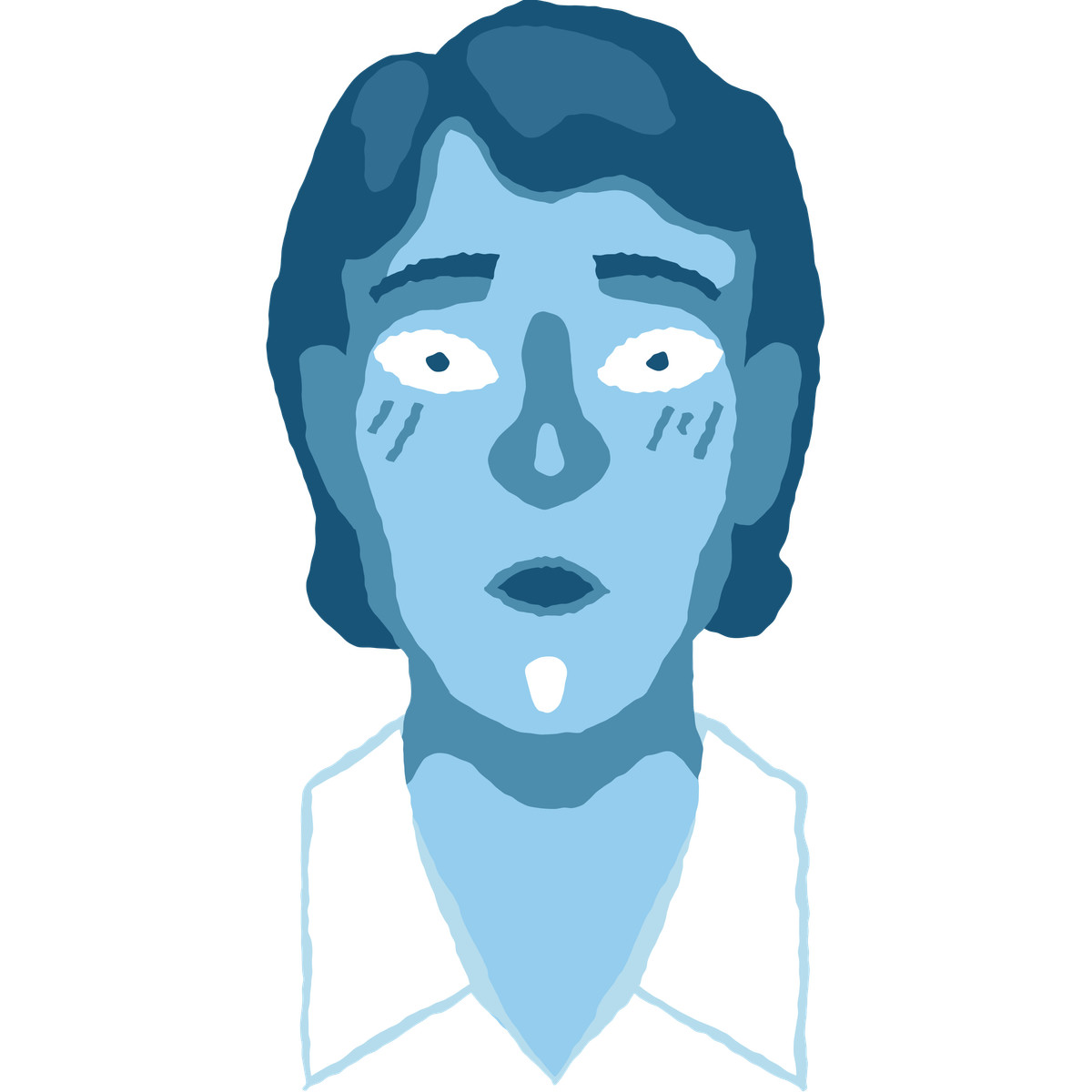 Surprised man-Illustration im Cherry-Stil als Download in PNG, SVG