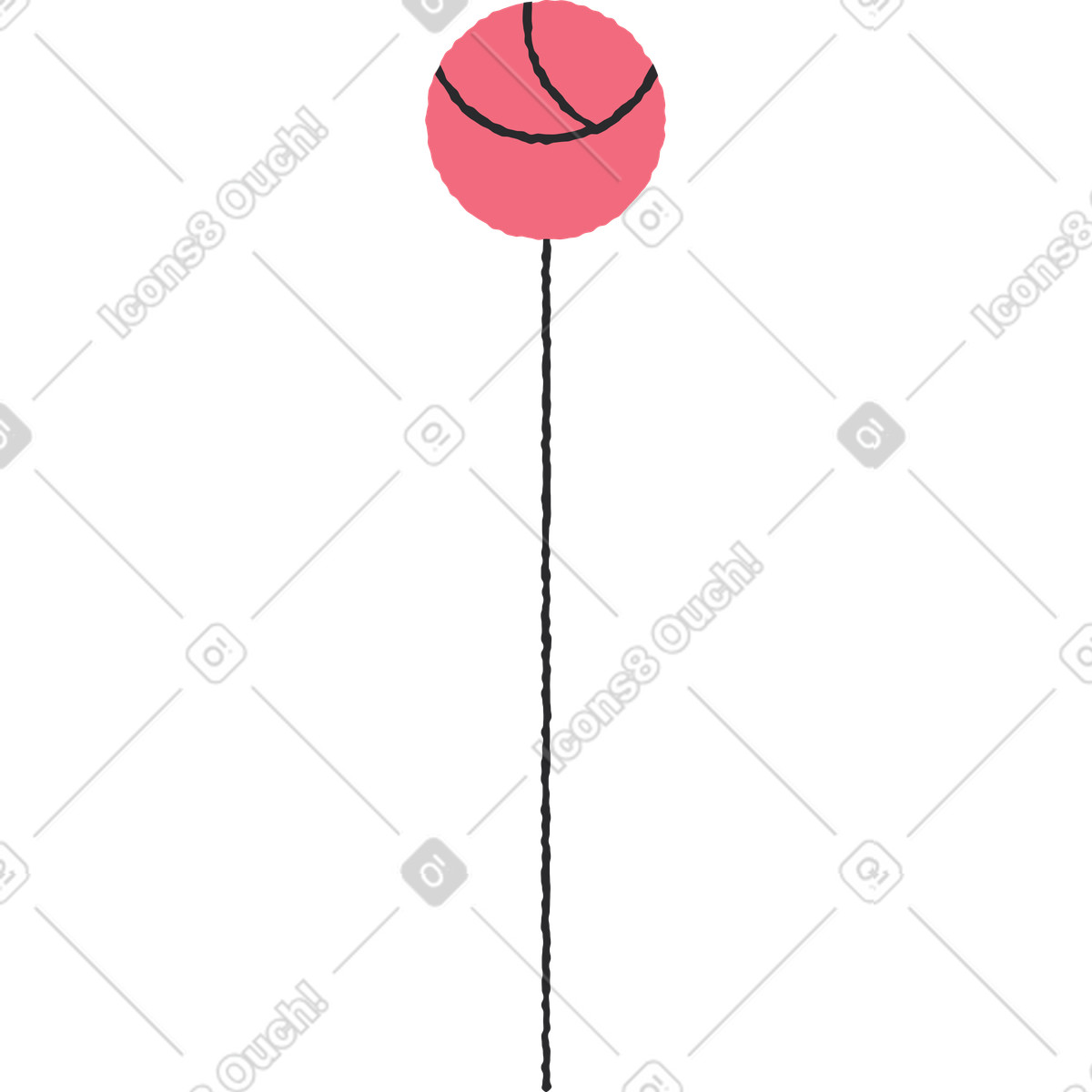 Rosa illustrazione in stile Pablo scarica in PNG, SVG
