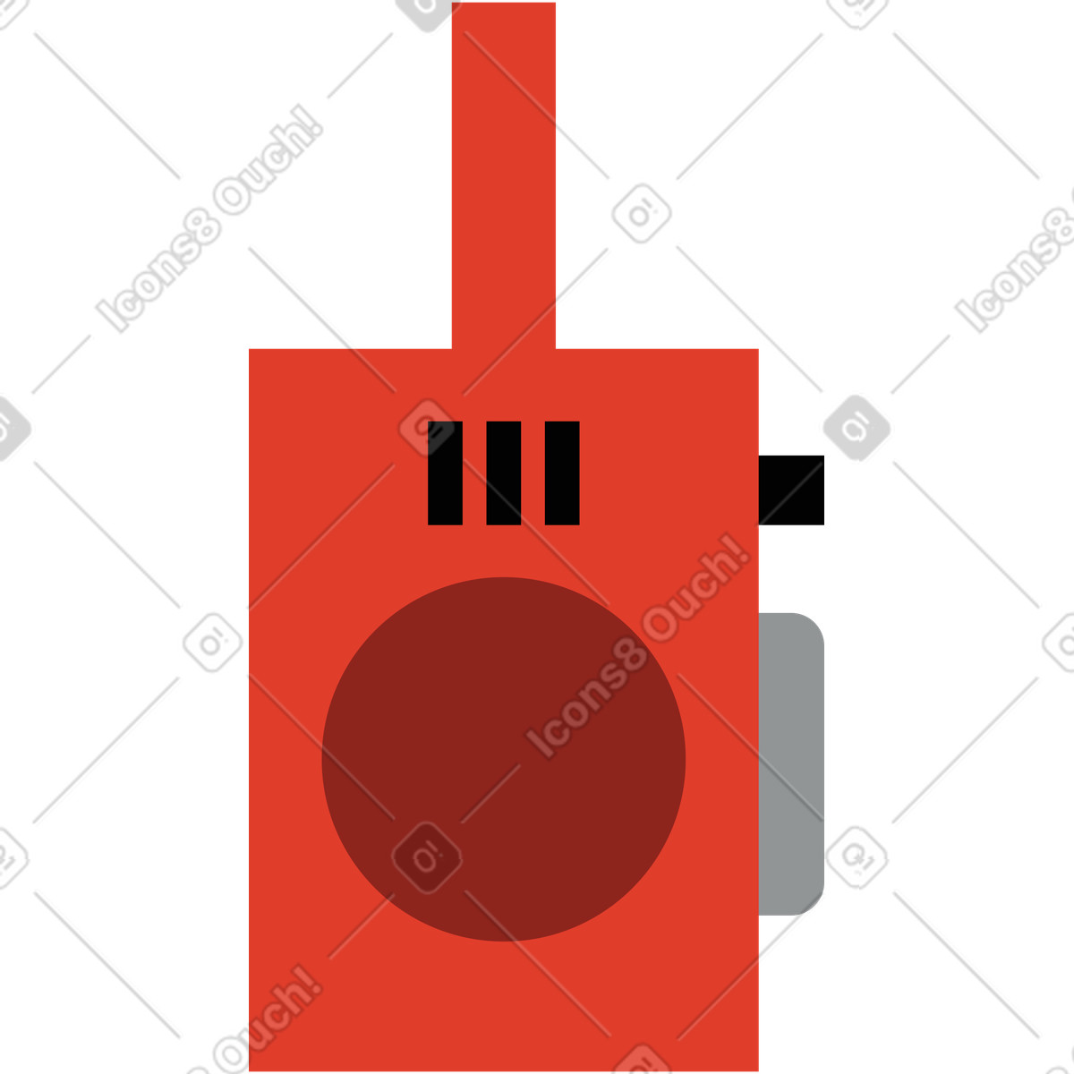 Boombox illustration in Burgundy style download in PNG, SVG