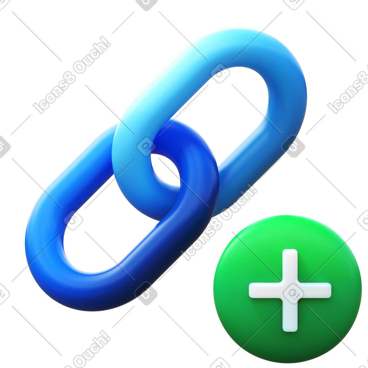 Ilustração de Link add em no estilo 3D Fluency para baixar em PNG, SVG