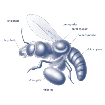 Illustration of a bee's digestive system highlighting the crop and stomach