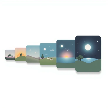 A single photo showing different times of day blended into one image