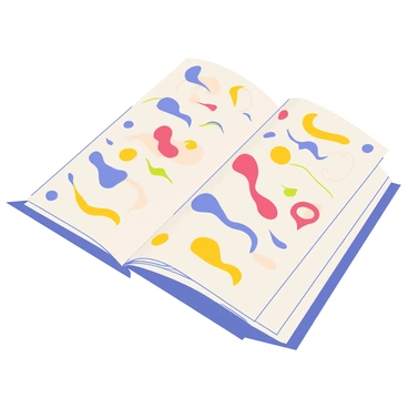 A page filled with a series of colorful, shifting patterns that morph in shape as they flow across the surface. The patterns include swirling shapes in shades of blue, red, and yellow, intertwining and overlapping with one another. Some patterns have geometric designs, while others feature more organic, fluid forms. The background is a soft gradient that enhances the dynamic movement of the patterns, making them appear alive as they transition seamlessly across the page.