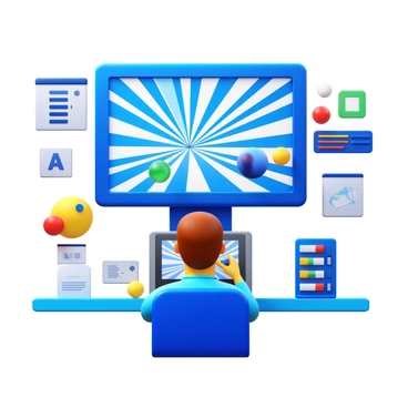 A photo editor creating an optical illusion using perspective and layering