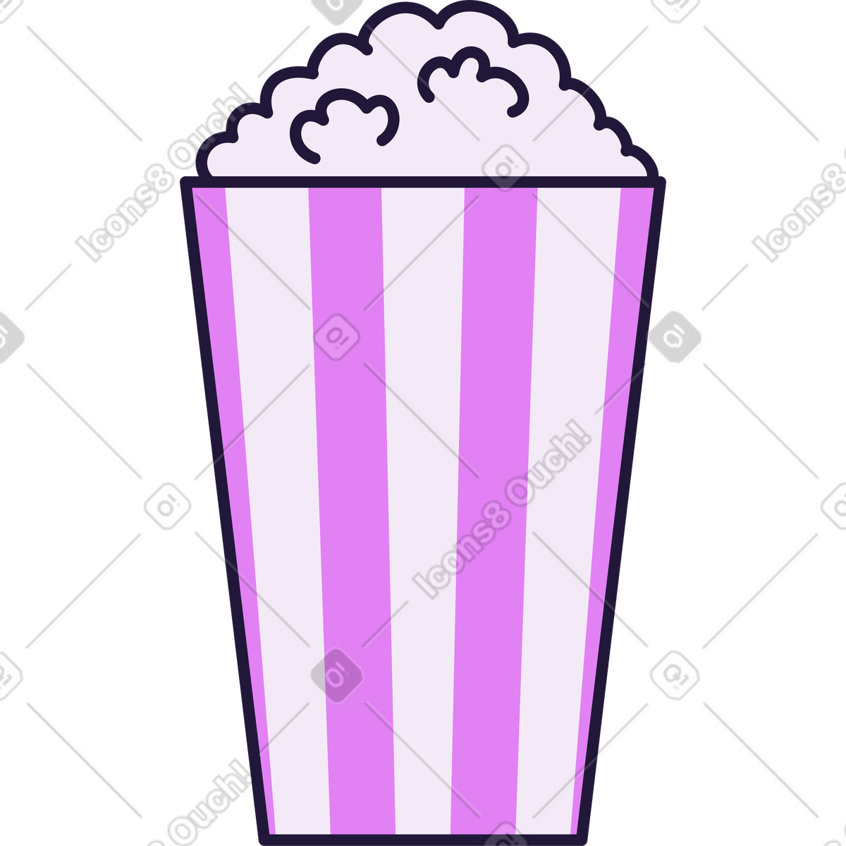 Ilustração de Pipoca em no estilo Conifer para baixar em PNG, SVG