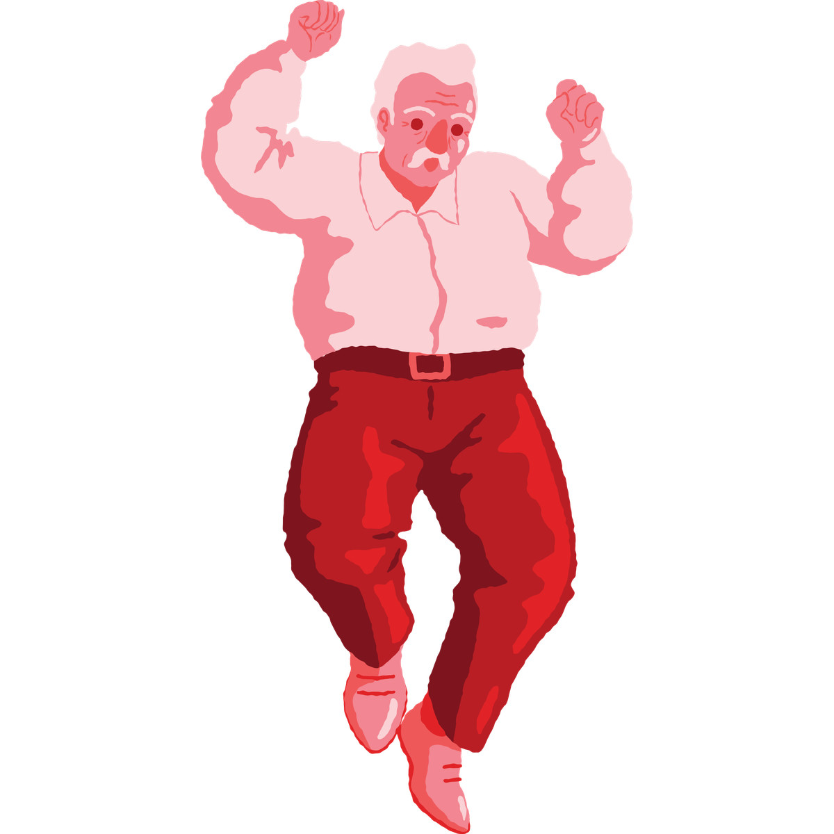 下载 Cherry 风格的 Old man jumping front 插画，支持 PNG、SVG 格式