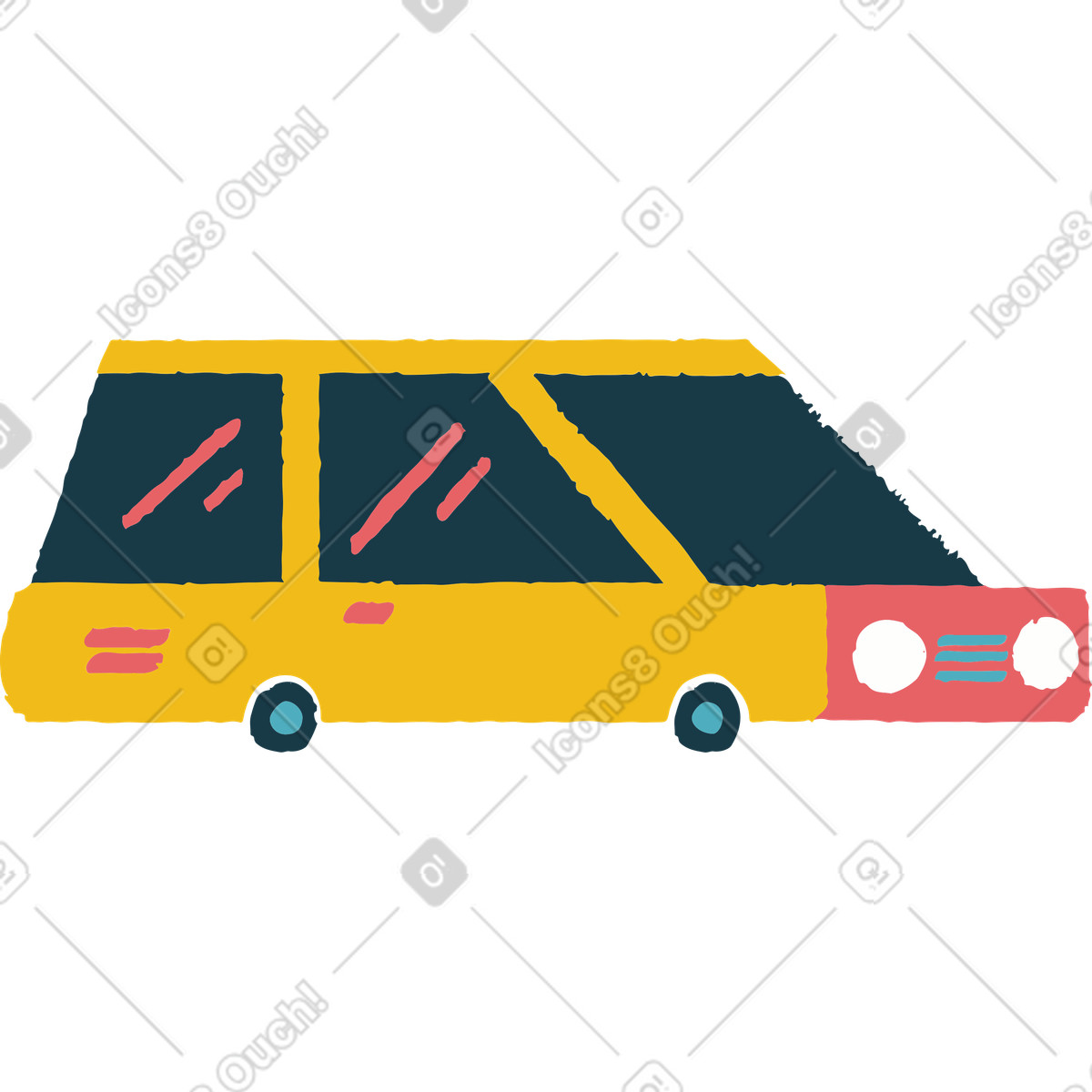 Macchina illustrazione in stile Flamenco scarica in PNG, SVG