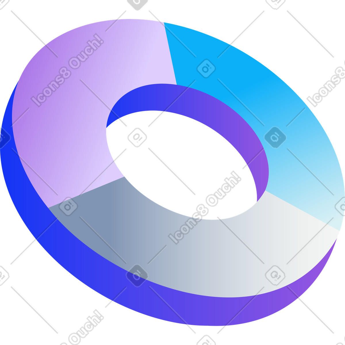 Ilustração de Gráfico redondo em no estilo Hi-tech para baixar em PNG, SVG