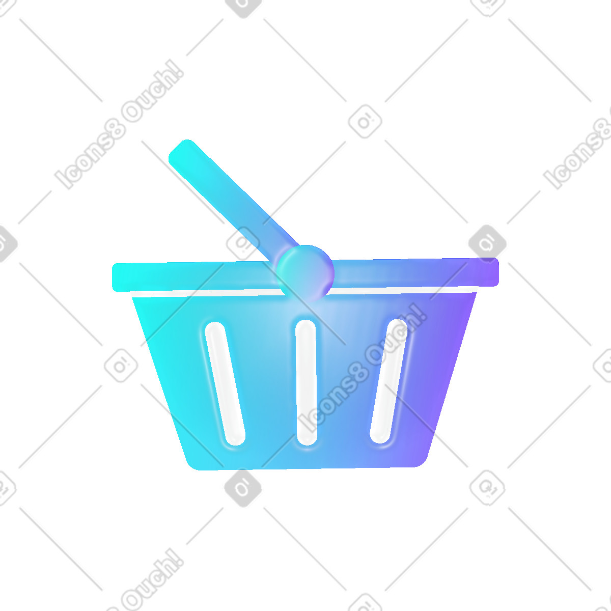 Pure スタイルの 買い物かご のイラストをPNG、SVG形式でダウンロード