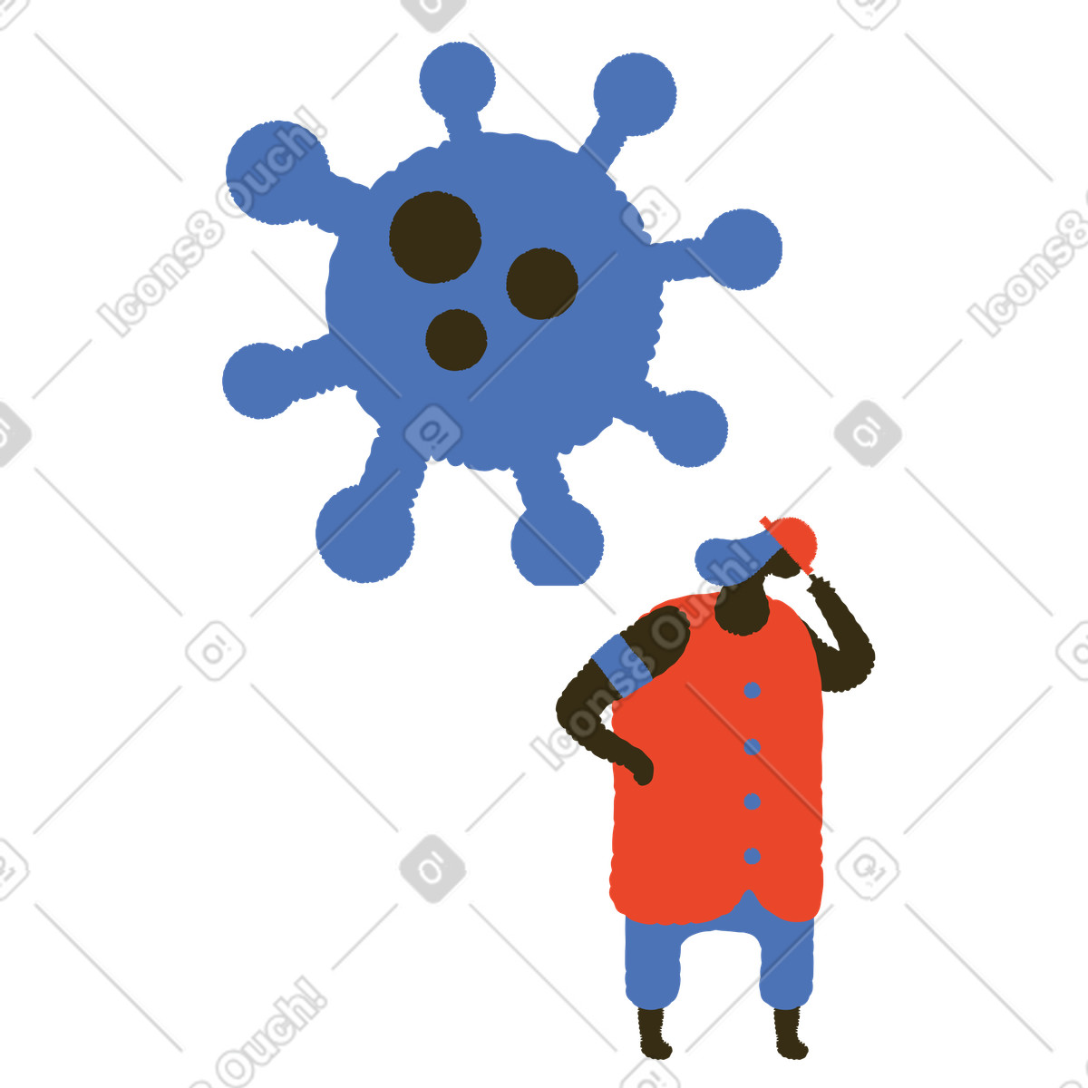 Oh no illustrazione in stile Bermuda scarica in PNG, SVG