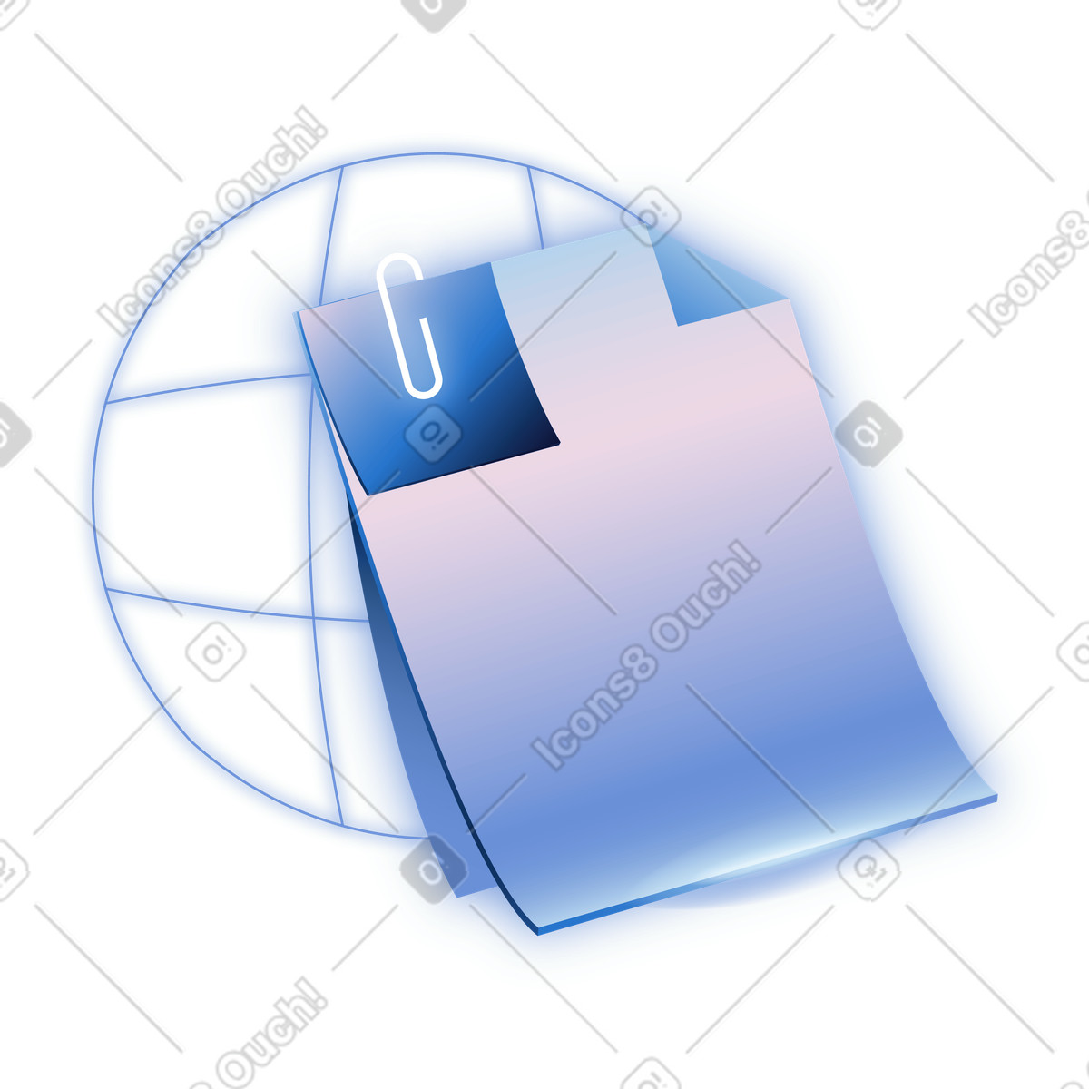 Online file sharing and attachments, Digital document storage backup illustration in Dimension style download in PNG, SVG