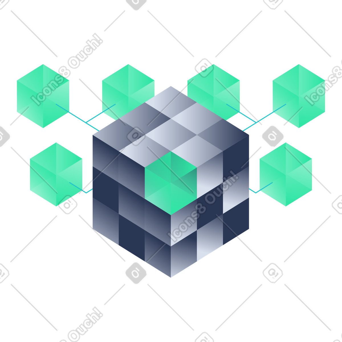 Network illustration in PNG, SVG, GIF formats
