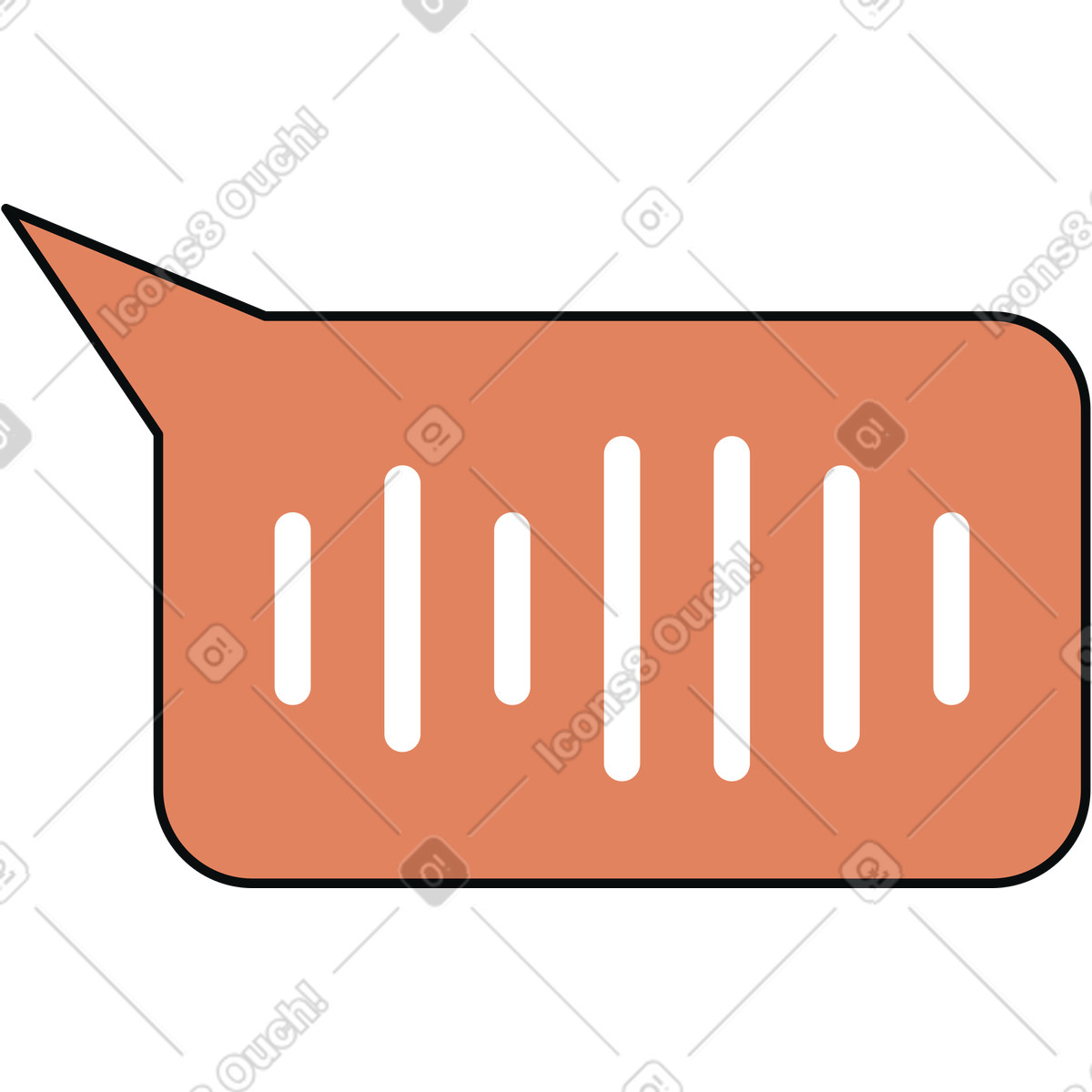Illustration Bulle avec message vocal dans le style Teko à télécharger aux formats PNG, SVG