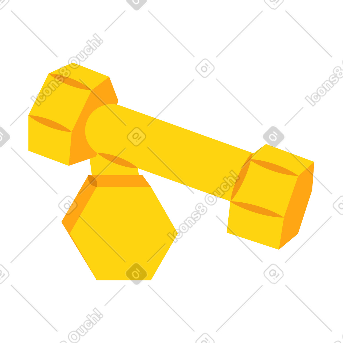 Illustration Haltères dans le style Everyday à télécharger aux formats PNG, SVG