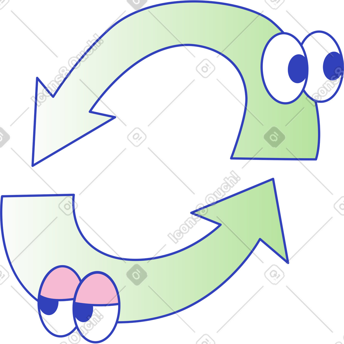 Continuous improvement cycle illustration in Eyeful style download in PNG, SVG