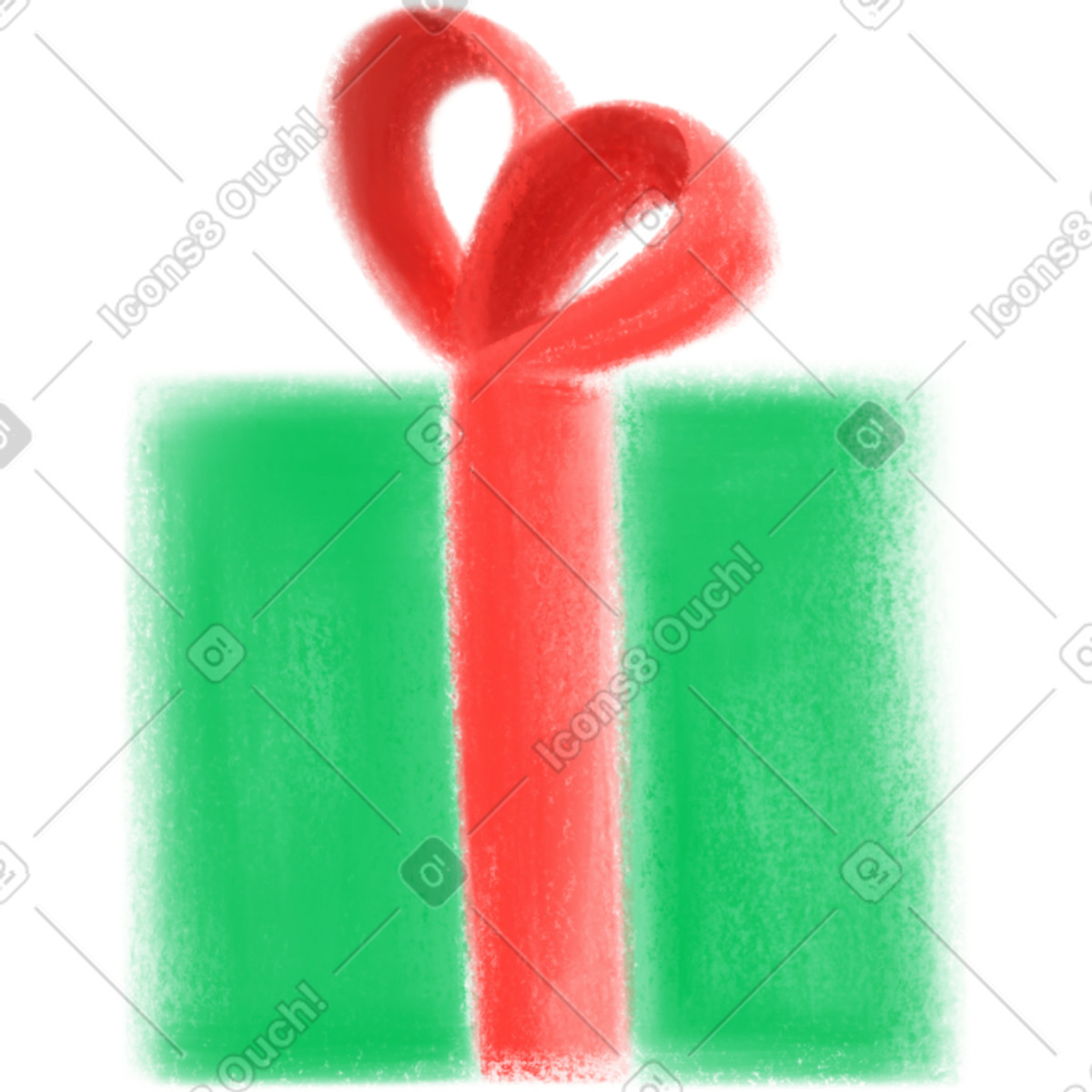 Gift-Illustration im Mushy-Stil als Download in PNG, SVG