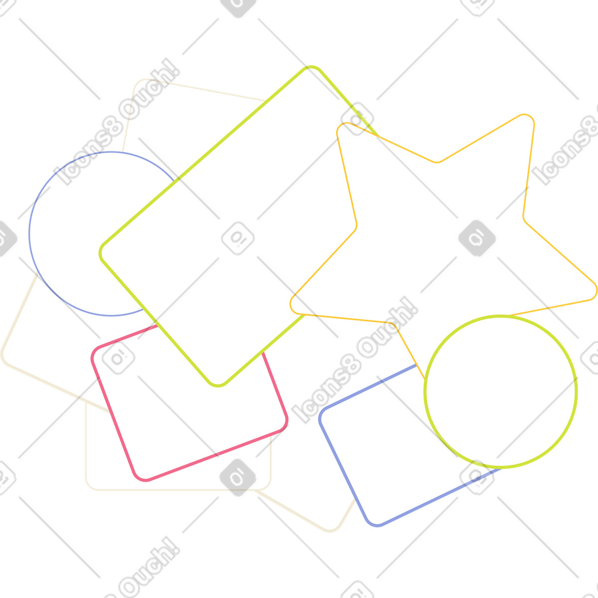 Juicy スタイルの 形をした抽象的な背景 のイラストをPNG、SVG形式でダウンロード
