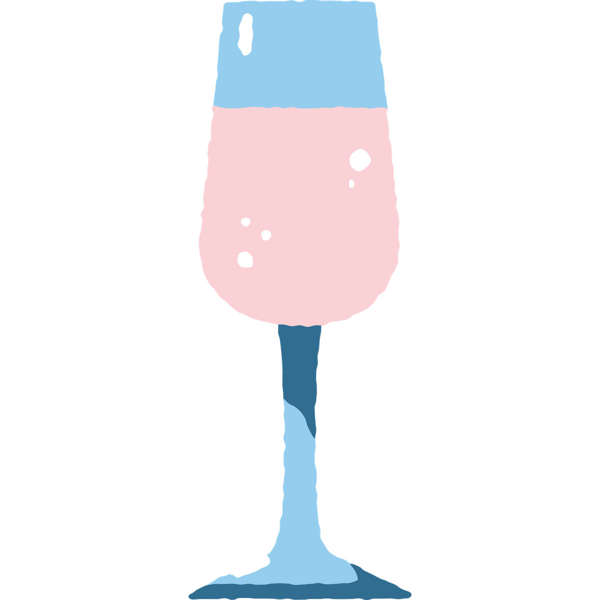 Champagne glass-Illustration im Cherry-Stil als Download in PNG, SVG