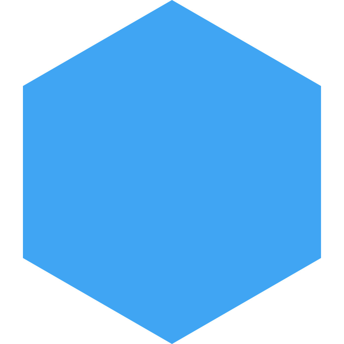 下载 Fogg 风格的 Hexagon blue 插画，支持 PNG、SVG 格式