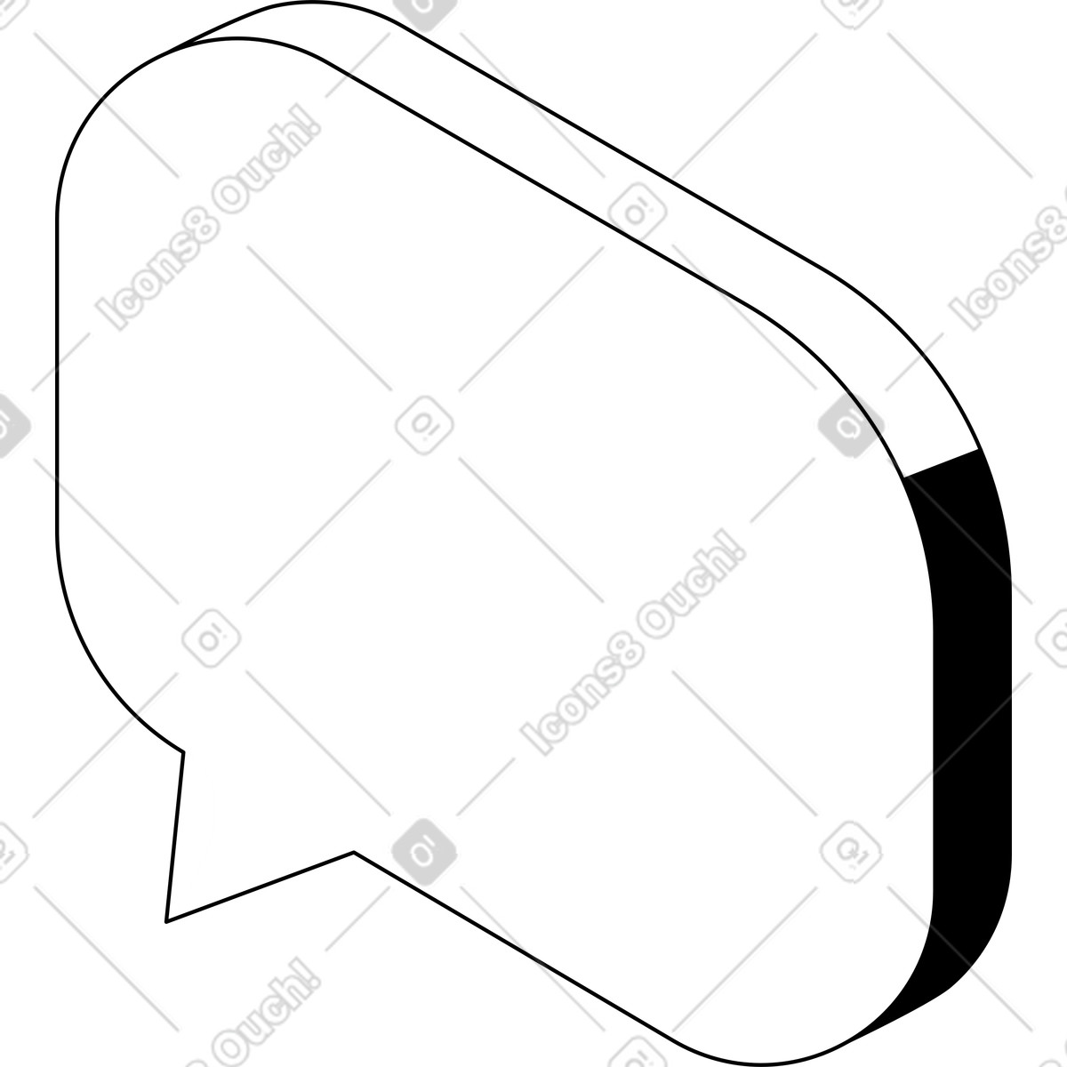 Fumetto rotondo illustrazione in stile Isometric scarica in PNG, SVG