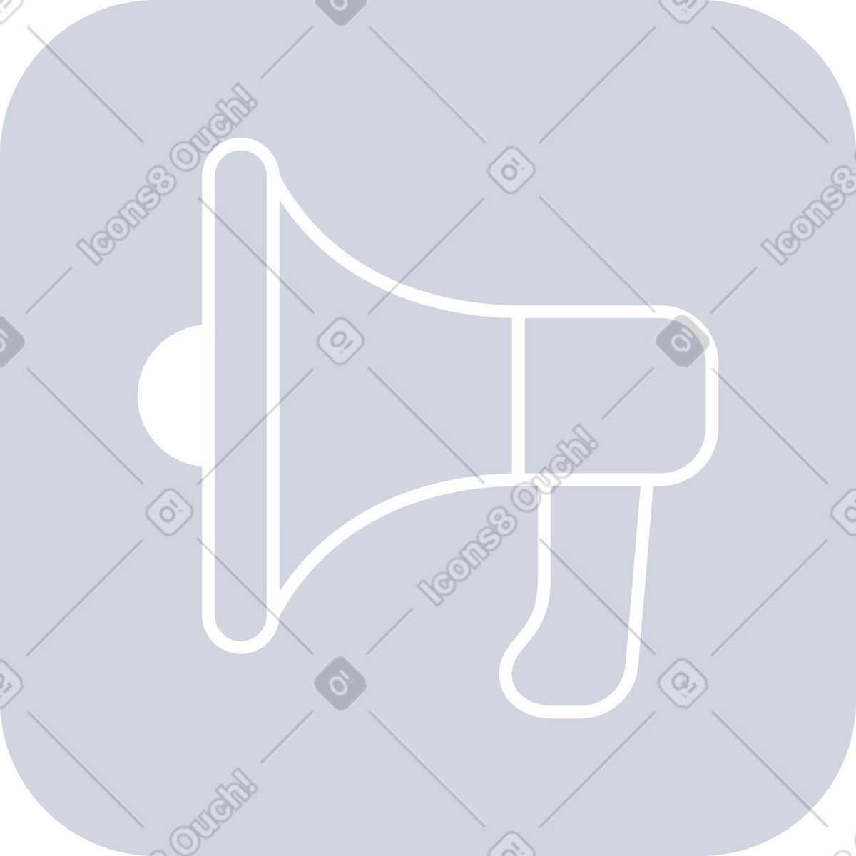 Megaphone icon illustration in Lucent style download in PNG, SVG