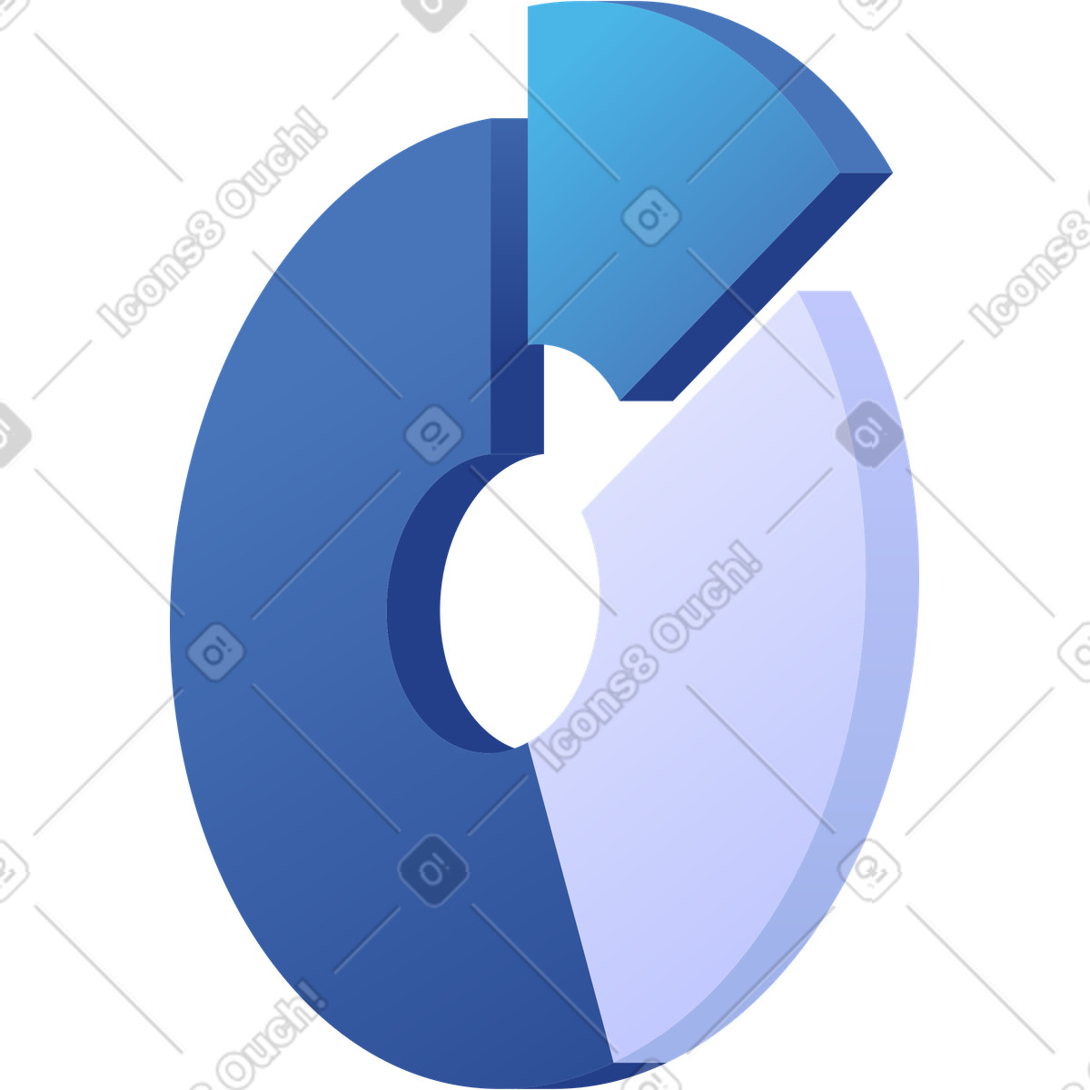 Ilustración Gráfico de donas en estilo Quantum a descargar en PNG y SVG