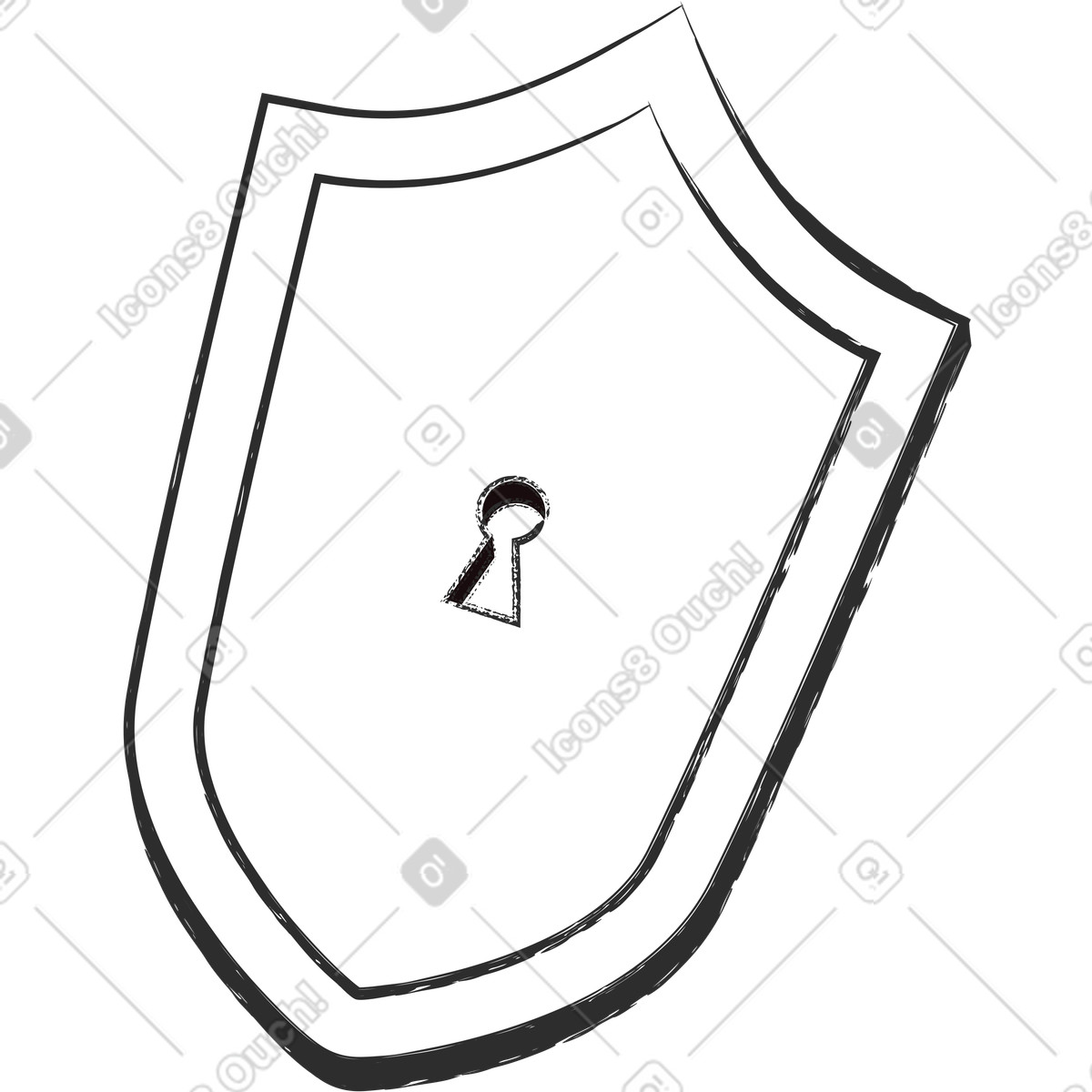 Schild-Illustration im Graphite-Stil als Download in PNG, SVG