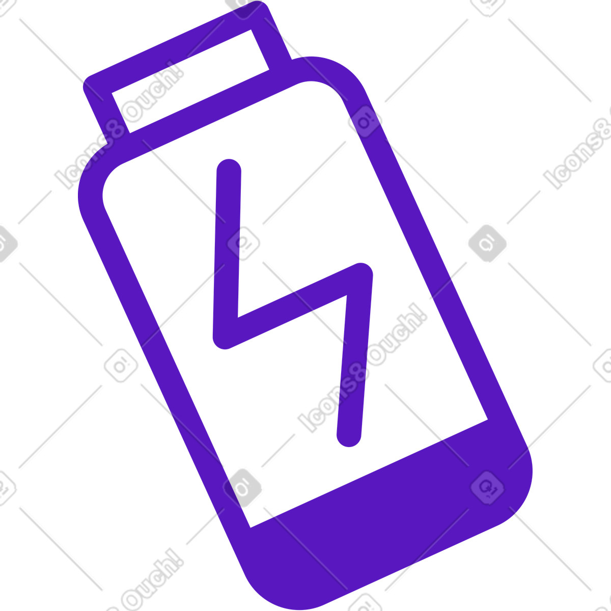 Low battery illustration in Active style download in PNG, SVG