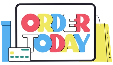Colorful text saying 