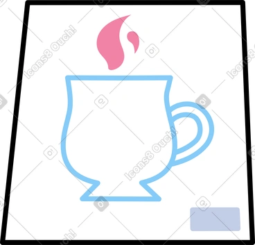 김이 나는 컵의 사진 PNG, SVG