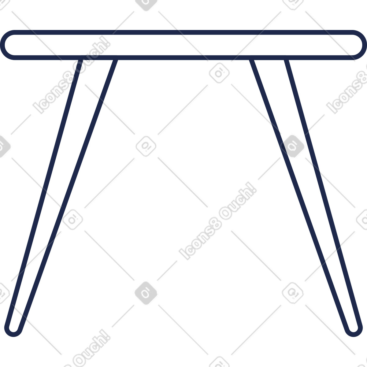 Tavolo illustrazione in stile Outline scarica in PNG, SVG