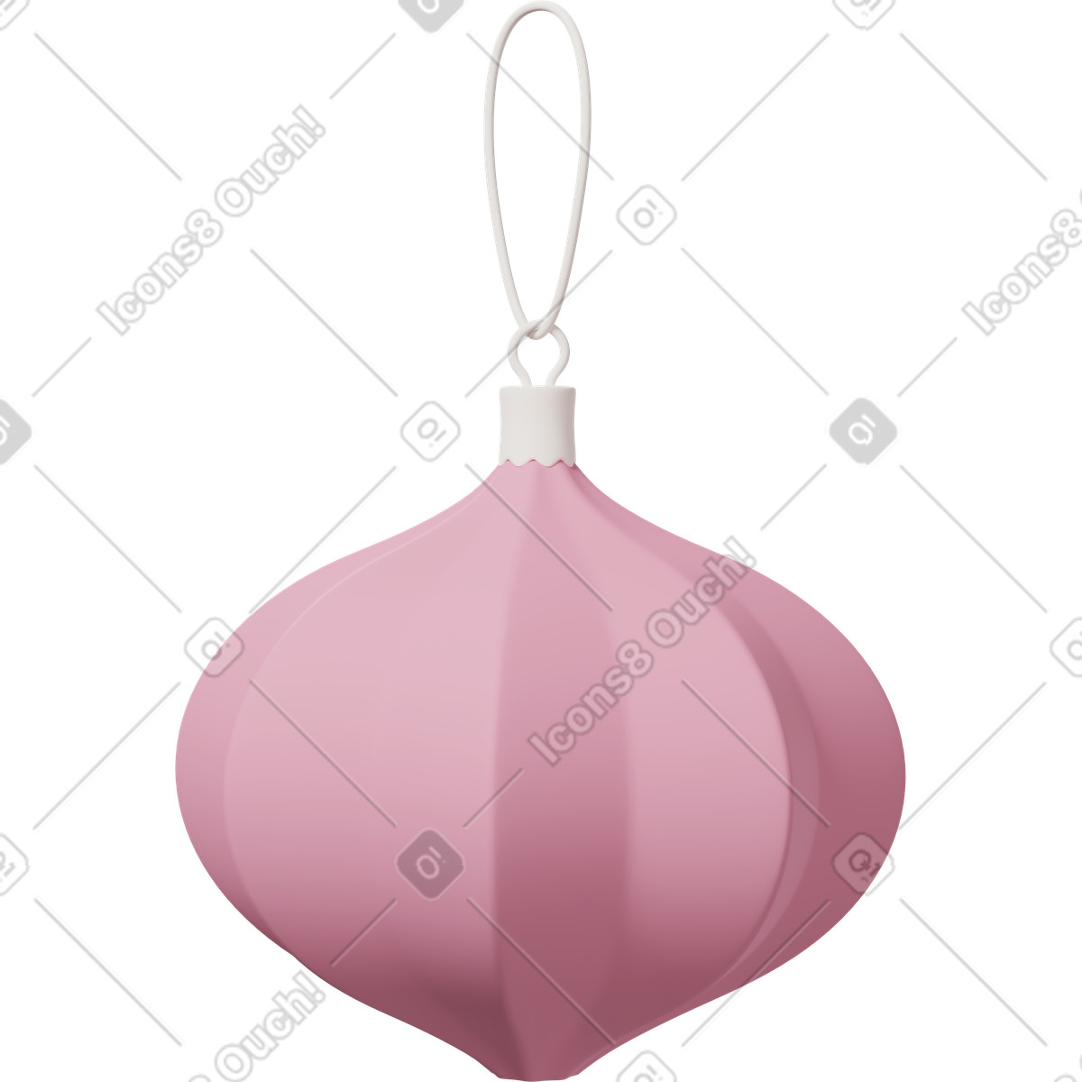 Ilustração de Pink onion shaped ornament em no estilo 3D Casual life para baixar em PNG, SVG