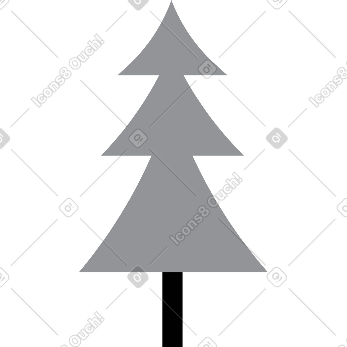Baum-Illustration im Burgundy-Stil als Download in PNG, SVG