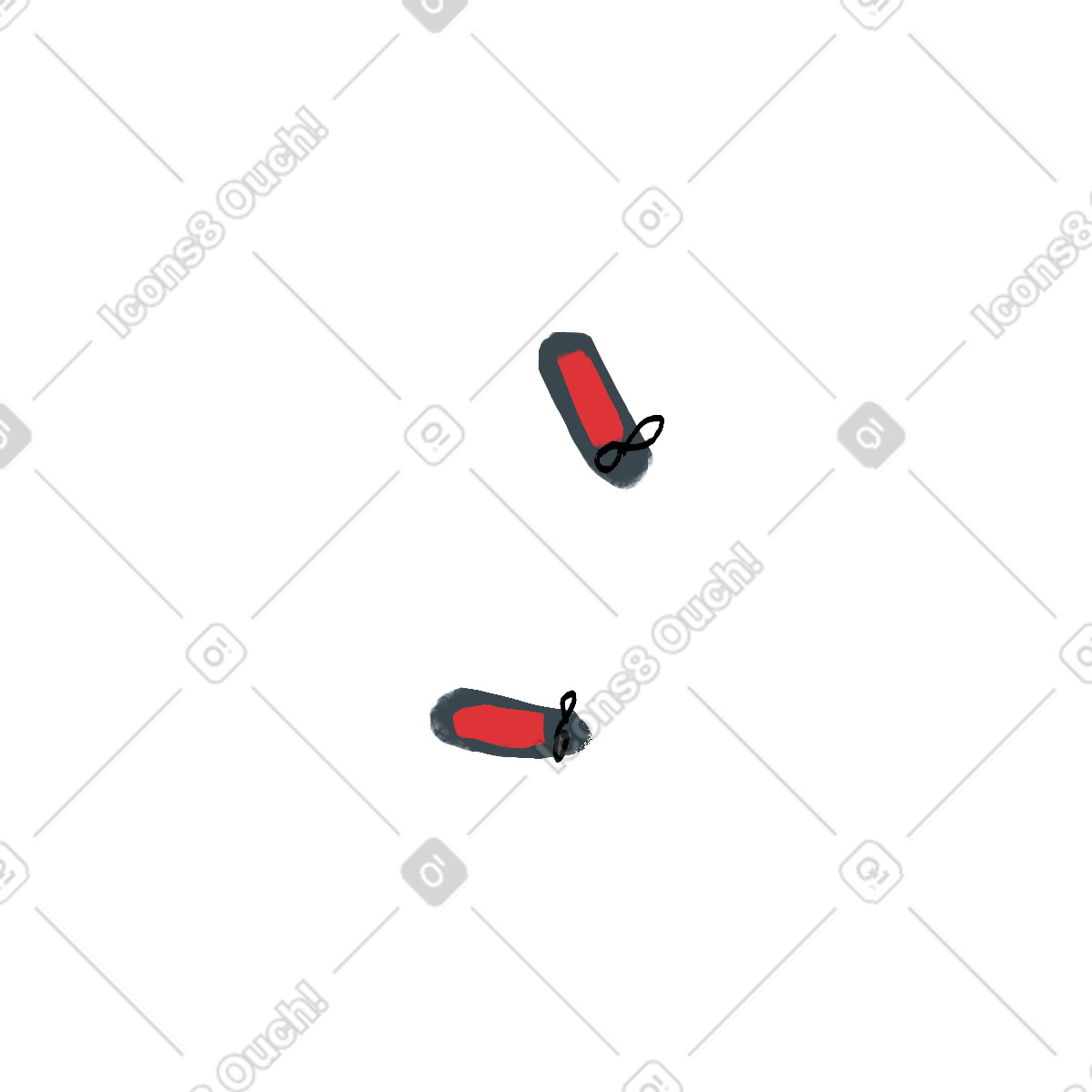 Illustration Des chaussures dans le style Ikigai à télécharger aux formats PNG, SVG