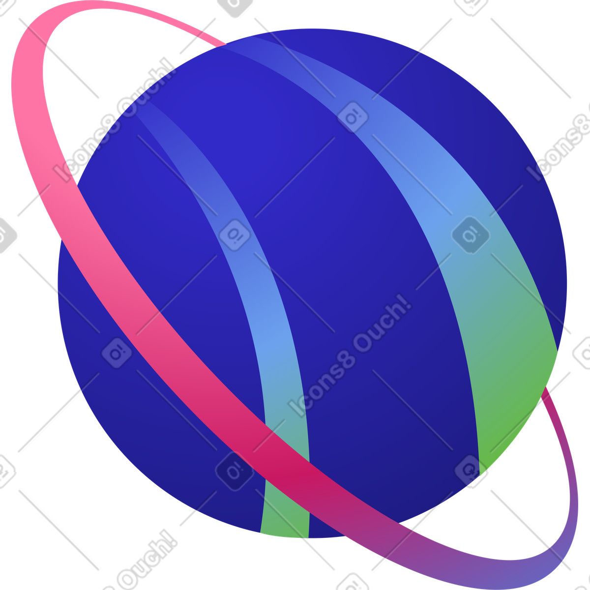 Small planet saturn-Illustration im Space-Stil als Download in PNG, SVG