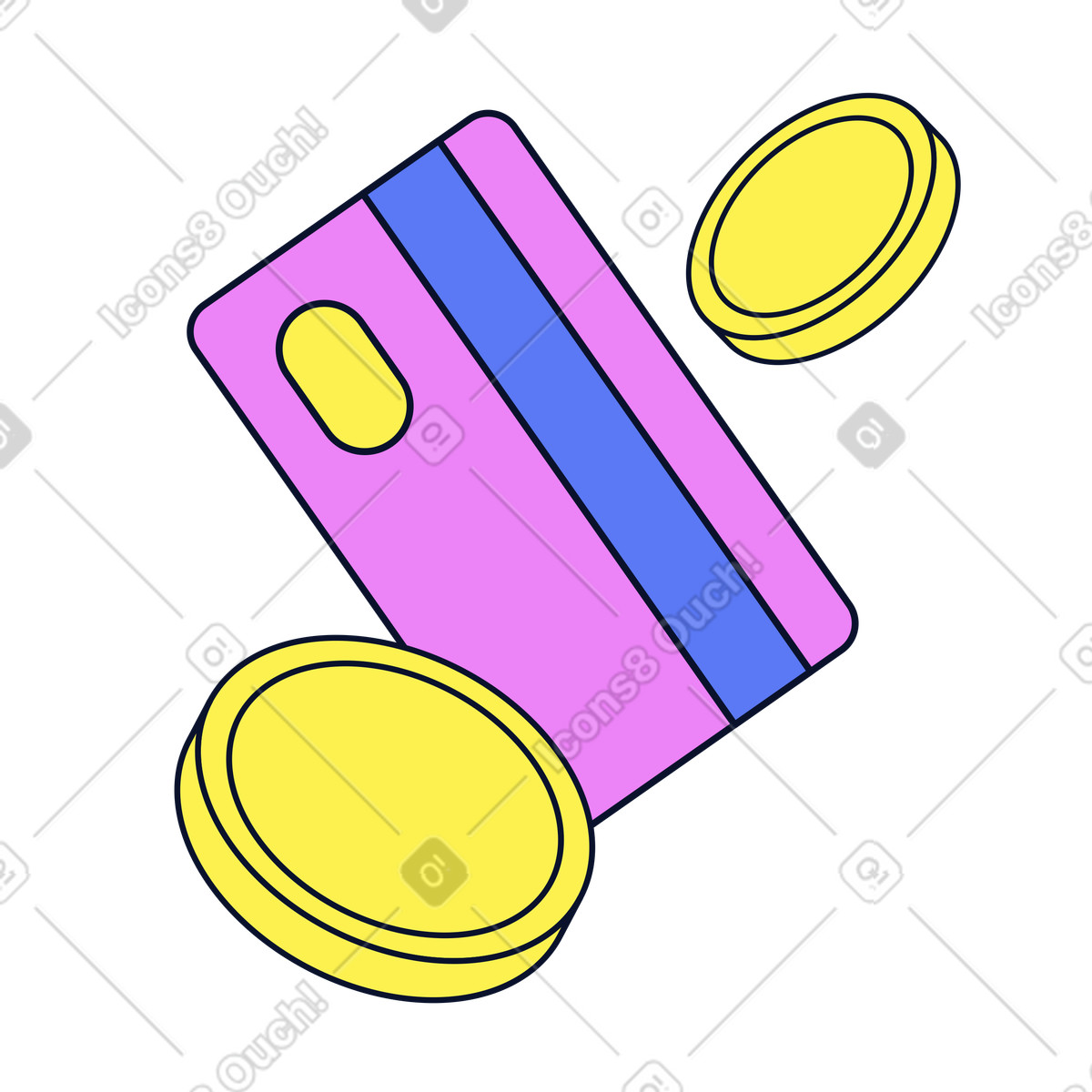 Payment options bank card cash illustration clipart for your projects in vectors and graphics