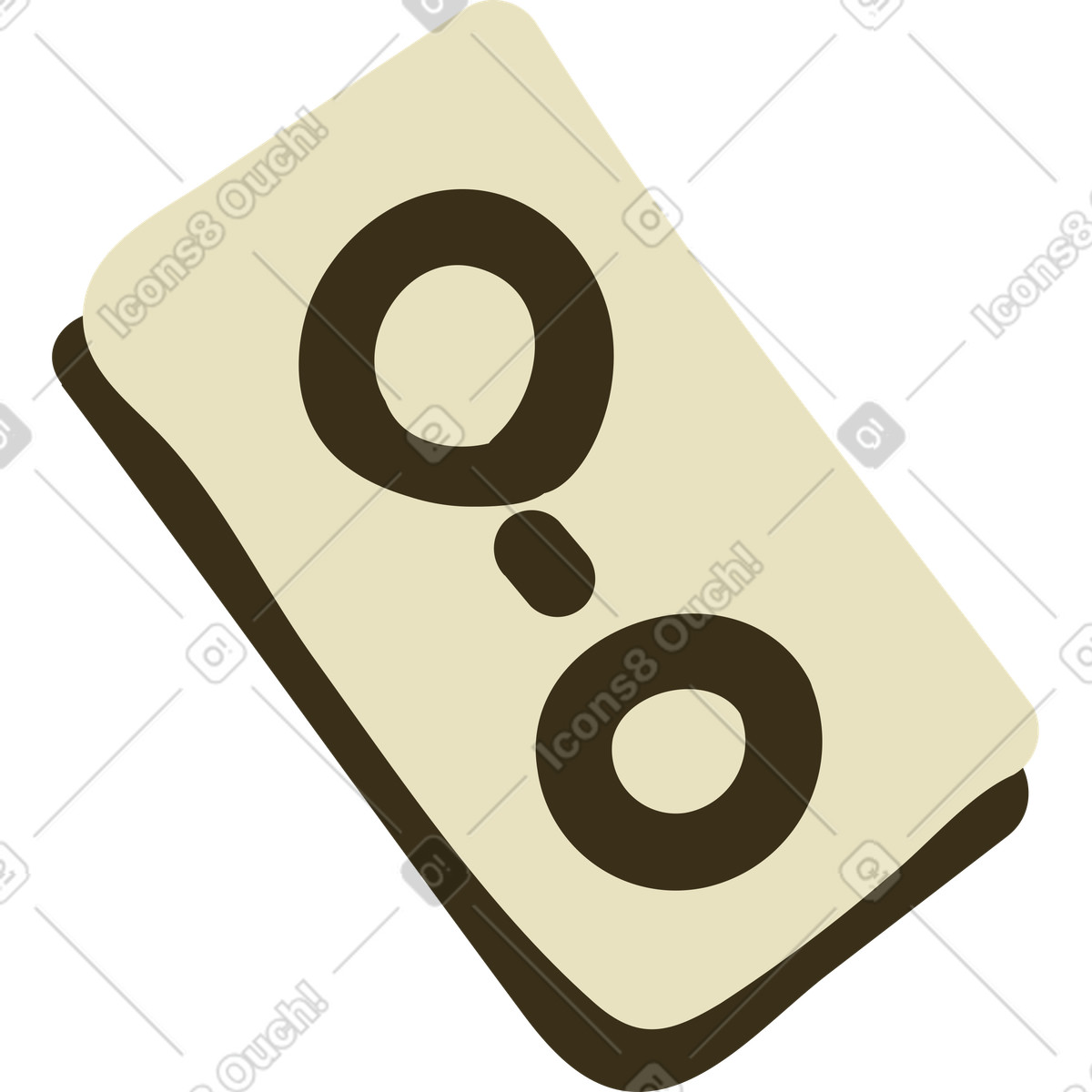 Cassette illustration in Arabica style download in PNG, SVG