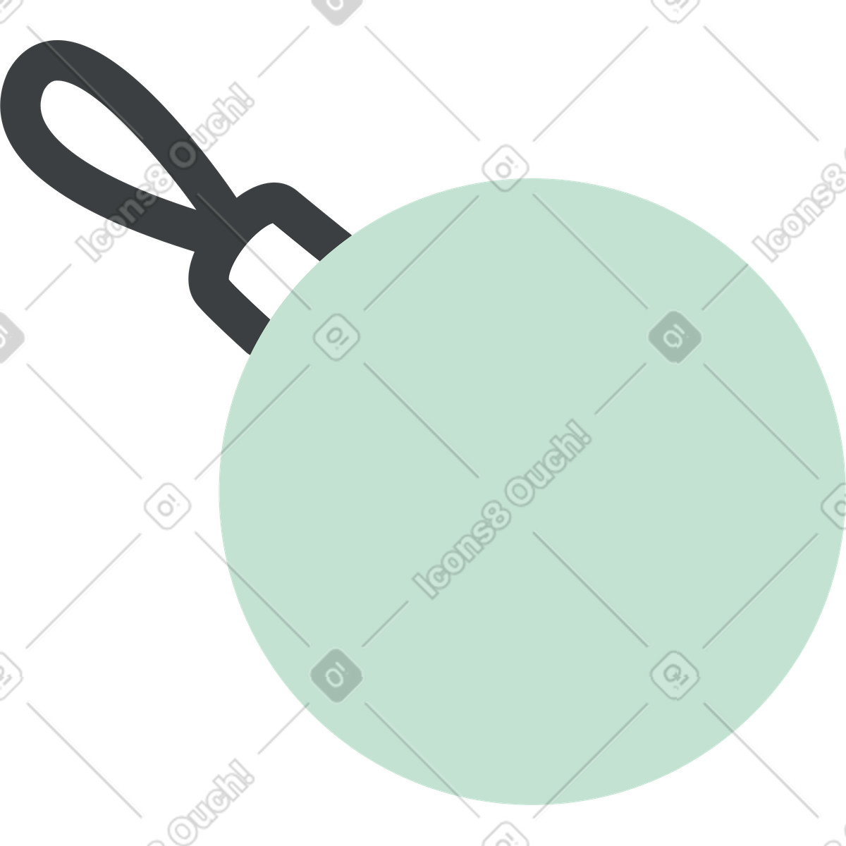 Ilustración Adorno de navidad verde en estilo Kiddo a descargar en PNG y SVG