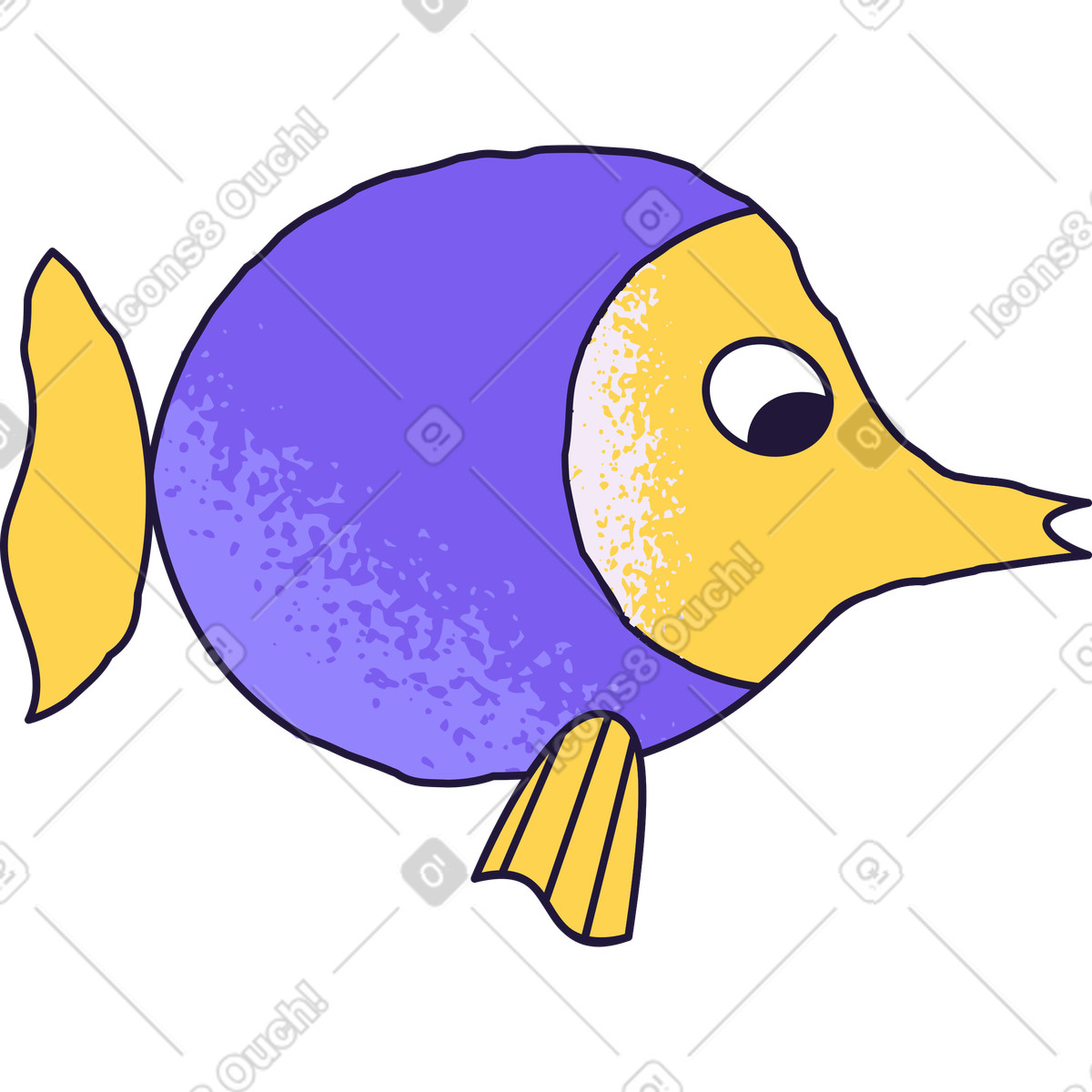 Ilustración Pez en estilo Conifer a descargar en PNG y SVG