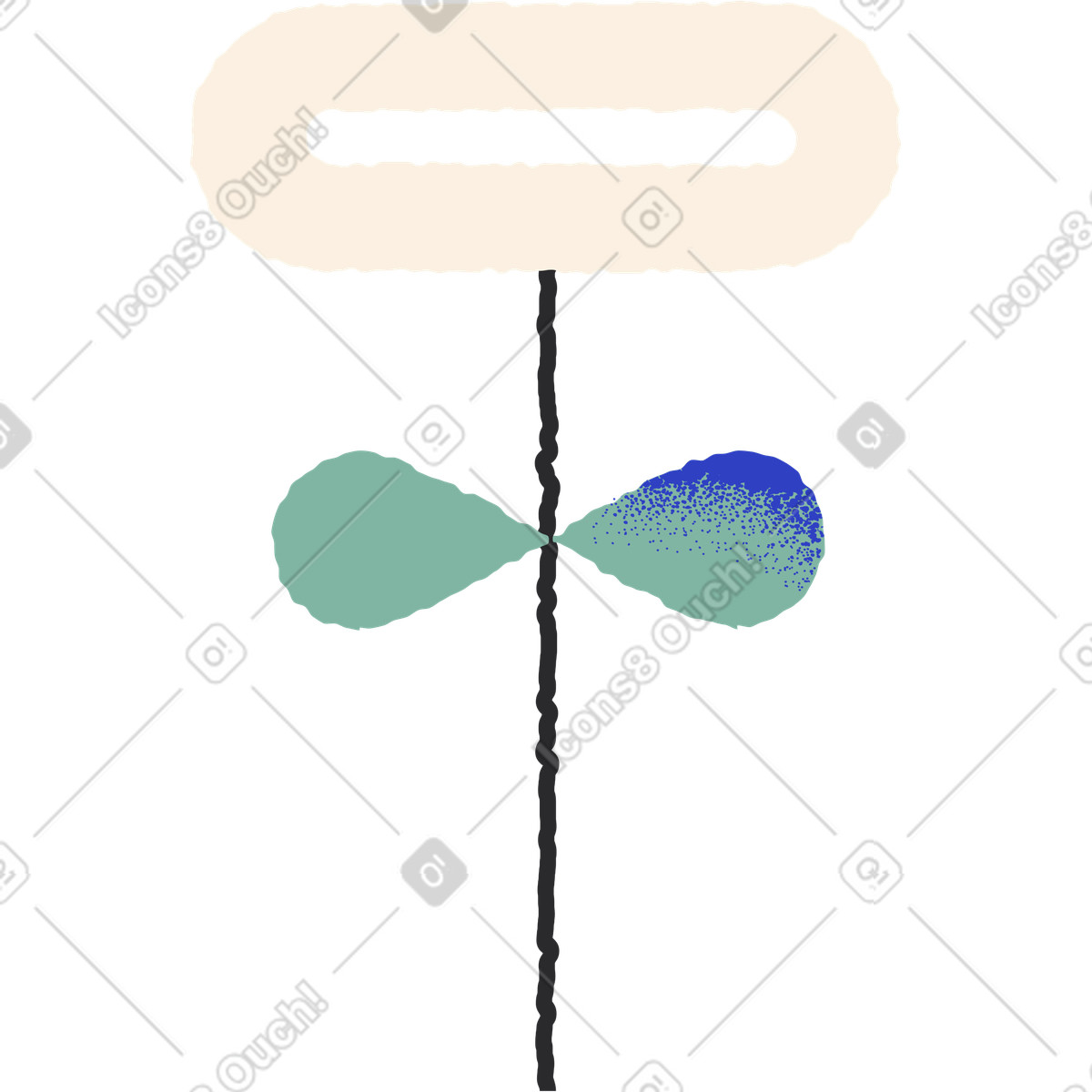 Ilustración Flor en estilo Pablo a descargar en PNG y SVG