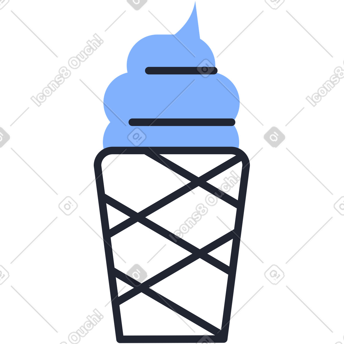 Ilustración Helado en estilo Pablita a descargar en PNG y SVG
