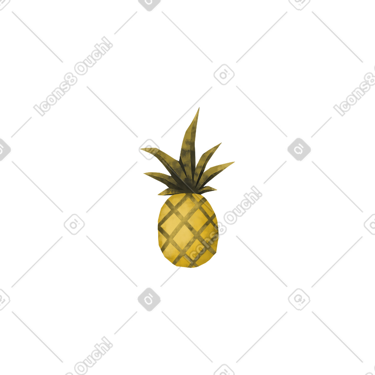 Ananas illustrazione in stile Family scarica in PNG, SVG