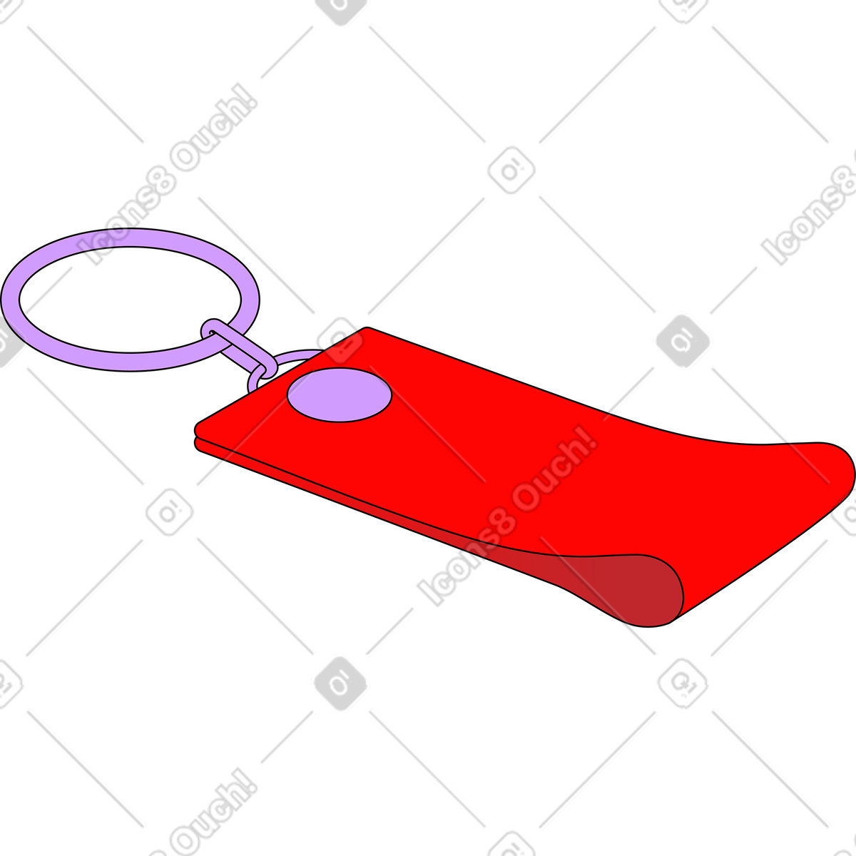 Ilustración Llavero en estilo Pop a descargar en PNG y SVG