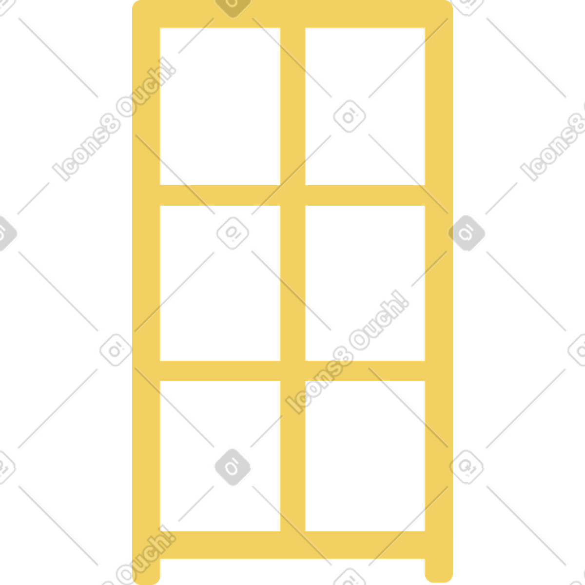 Cabinet illustration in Macaroni style download in PNG, SVG