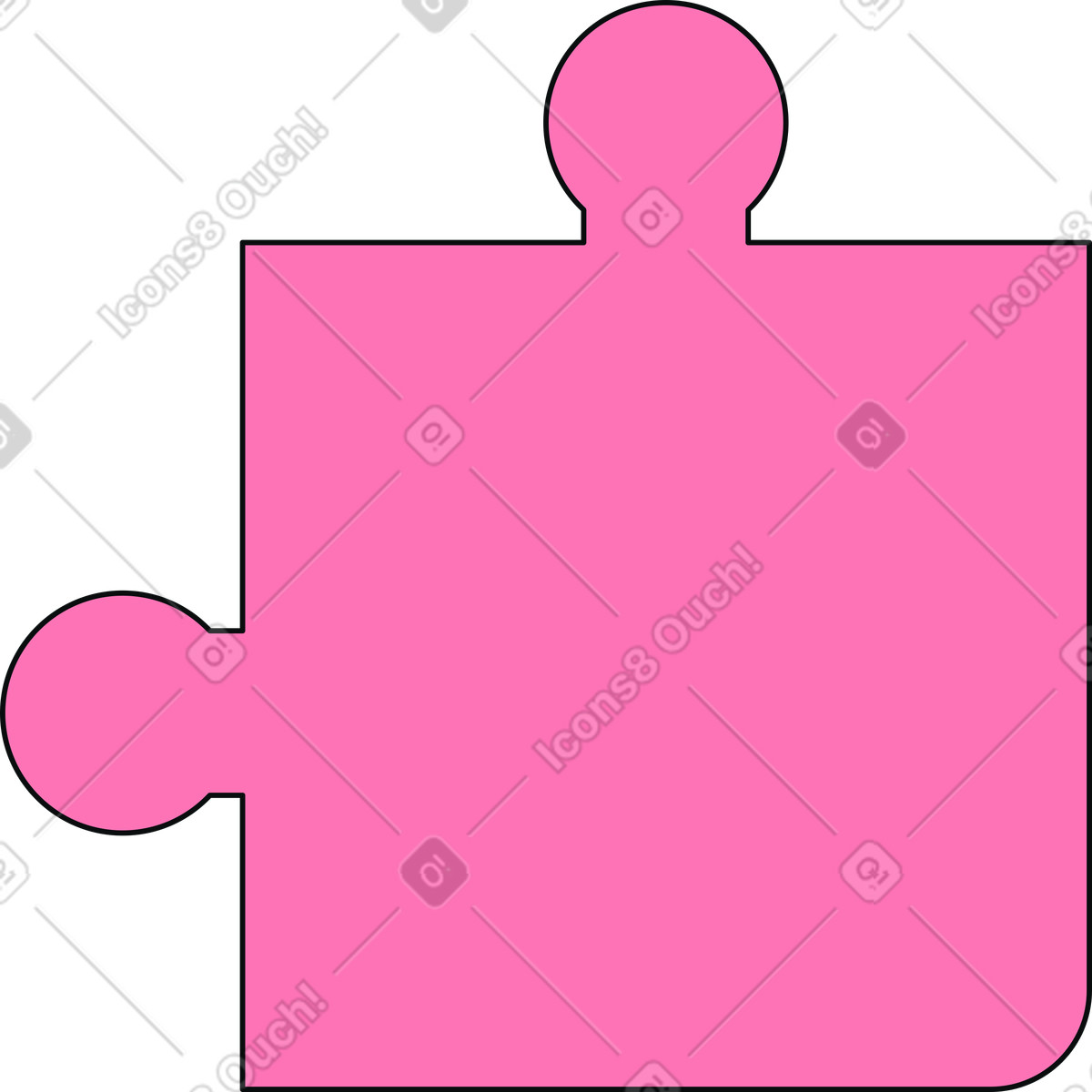 Ilustración Pieza del rompecabezas en estilo Teko a descargar en PNG y SVG
