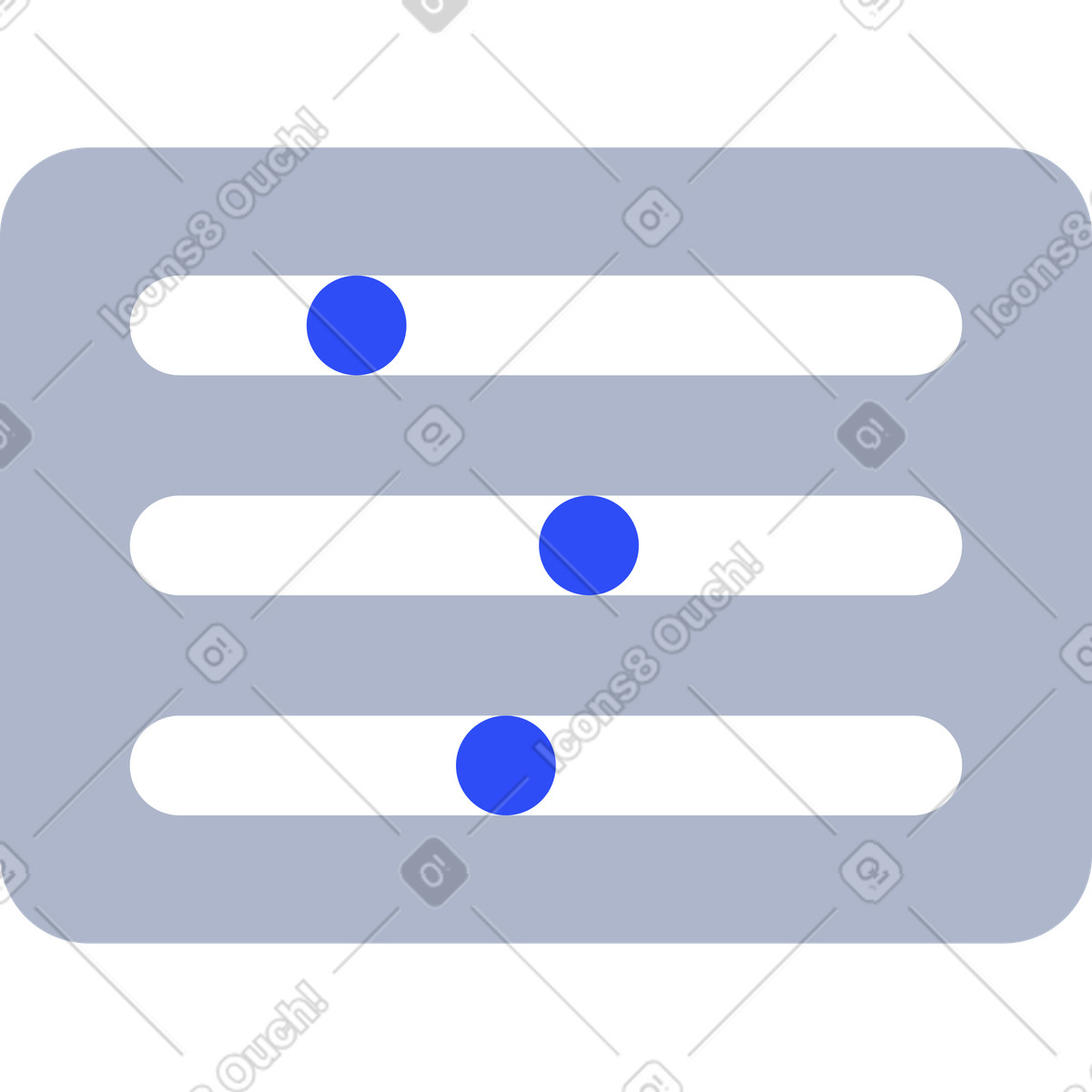 Frame with slider bars illustration in System style download in PNG, SVG